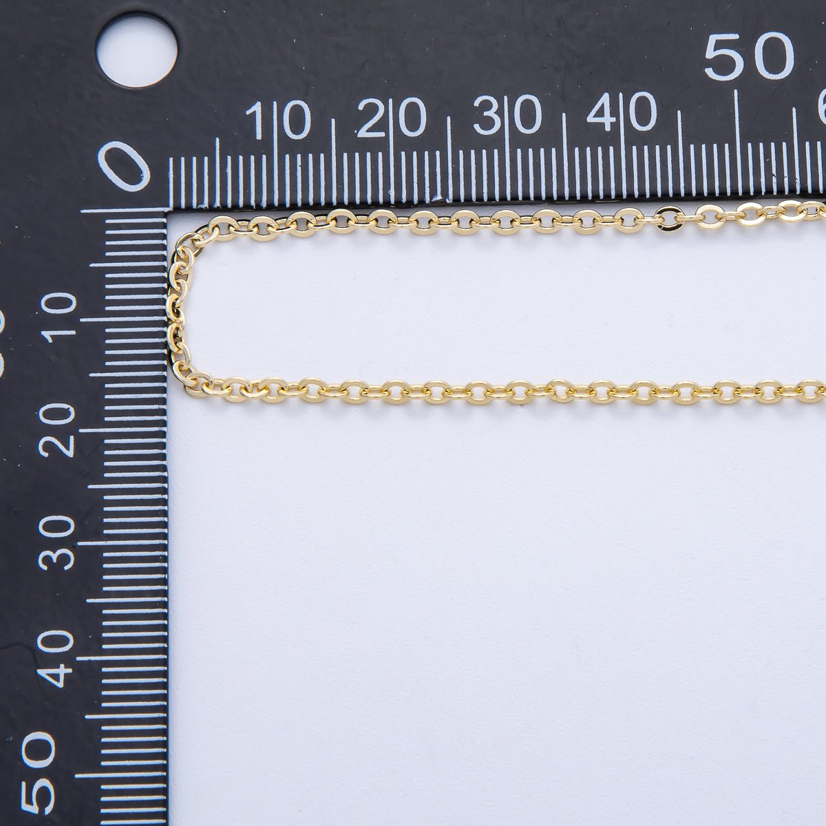 16K Gold Filled 2.7mm x 2.3mm Cable Unfinished Chain by Yard | Roll-01847