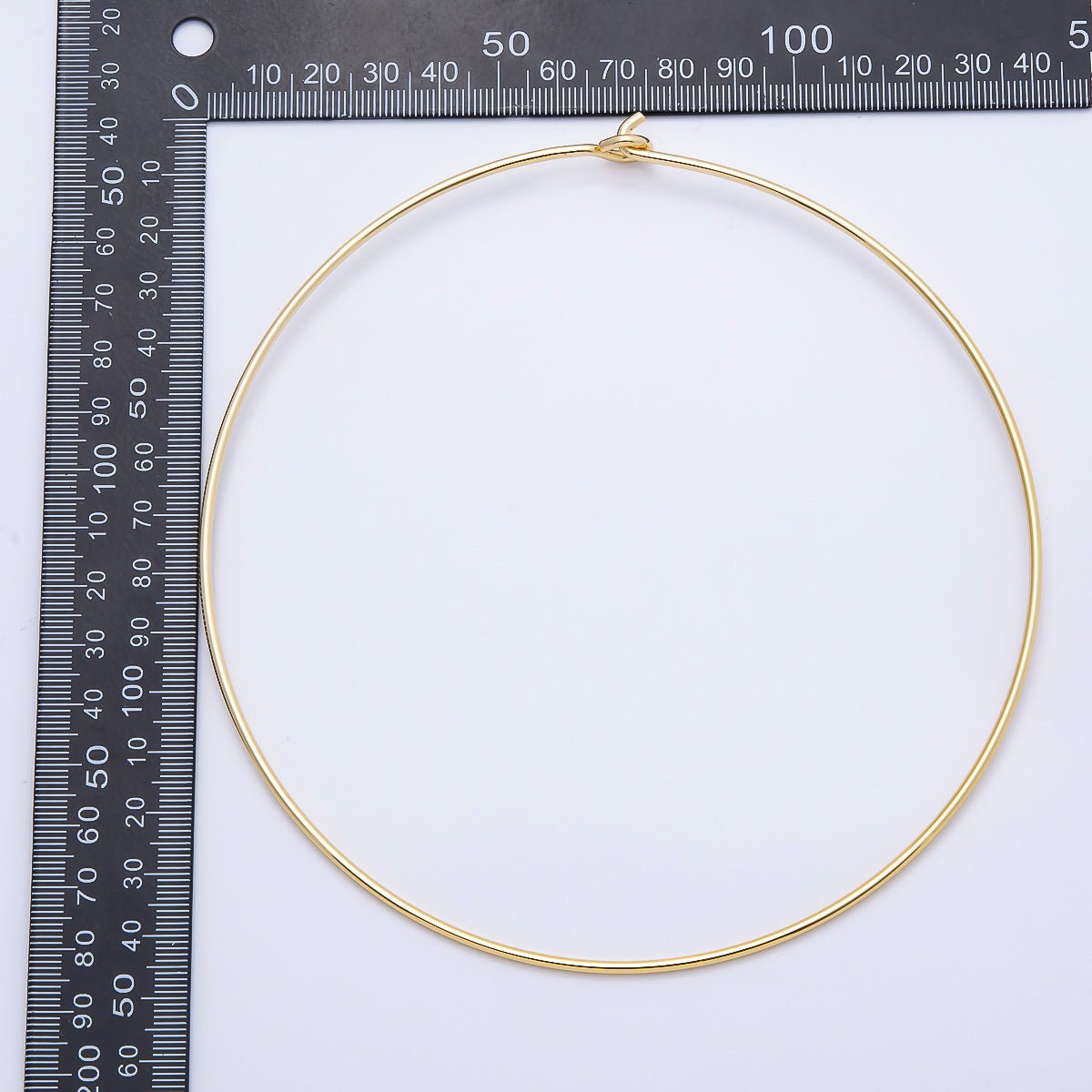 16K Gold Filled 2mm Minimalist Floating Collar Torque Necklace in Gold &amp; Silver | WA-04442 WA-04443