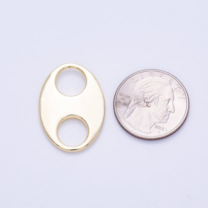 16K Gold Filled 30mm Minimalist Mariner Anchor Link Findings | Findings-00138