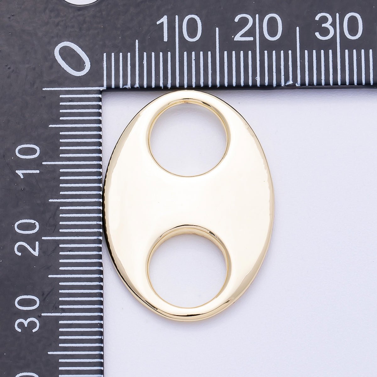 16K Gold Filled 30mm Minimalist Mariner Anchor Link Findings | Findings-00138