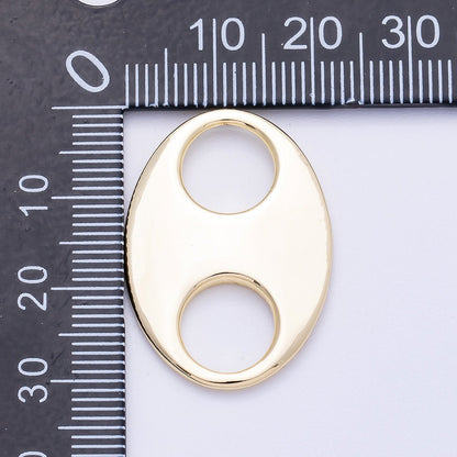 16K Gold Filled 30mm Minimalist Mariner Anchor Link Findings | Findings-00138