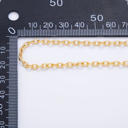 16K Gold Filled 3.2mm Minimalist Cable Unfinished Chain by Yard | Roll-1565
