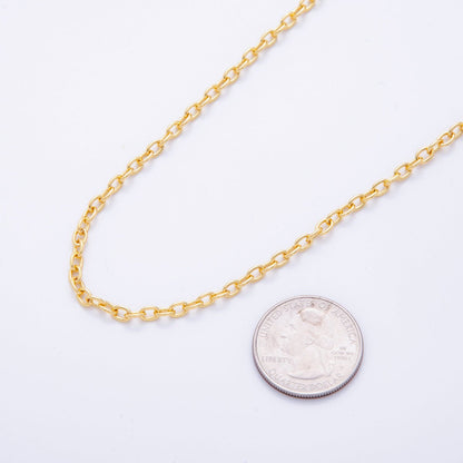 16K Gold Filled 3.2mm Minimalist Cable Unfinished Chain by Yard | Roll-1565