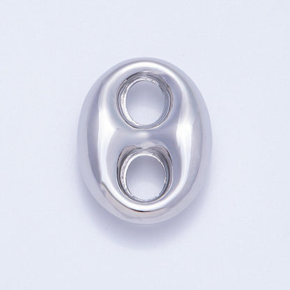 16K Gold Filled 34mm Chubby Minimalist Mariner Anchor Charm Link in Gold &amp; Silver | Findings-00049 Findings-00042