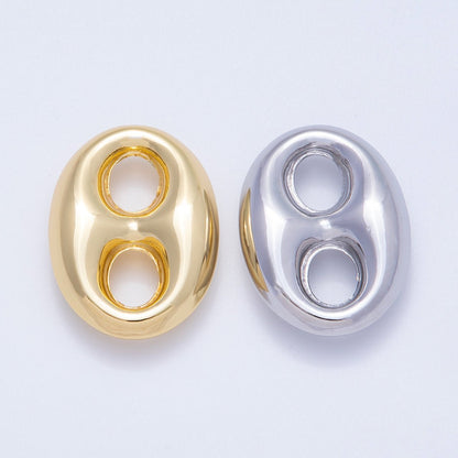 16K Gold Filled 34mm Chubby Minimalist Mariner Anchor Charm Link in Gold &amp; Silver | Findings-00049 Findings-00042