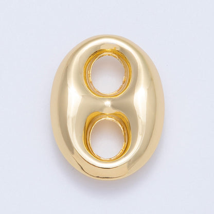 16K Gold Filled 34mm Chubby Minimalist Mariner Anchor Charm Link in Gold &amp; Silver | Findings-00049 Findings-00042