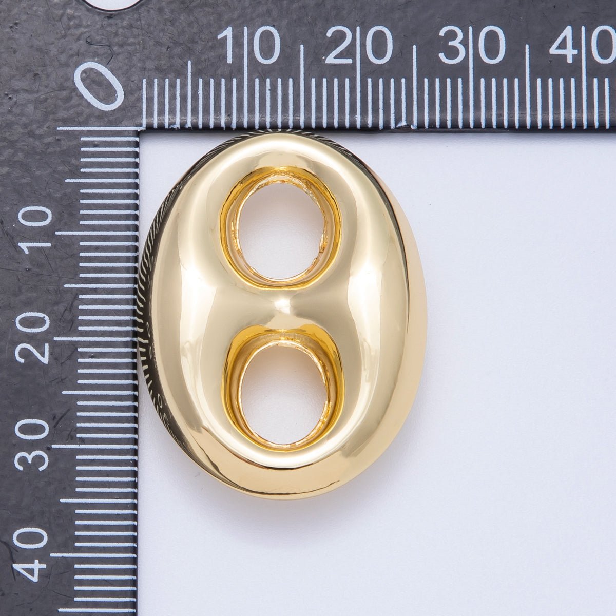 16K Gold Filled 34mm Chubby Minimalist Mariner Anchor Charm Link in Gold &amp; Silver | Findings-00049 Findings-00042