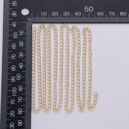16K Gold Filled 3mm Chain by yard, Unfinished Double Link Chain for Necklace Bracelet Anklet Perfect for Chain Extender component | ROLL-288