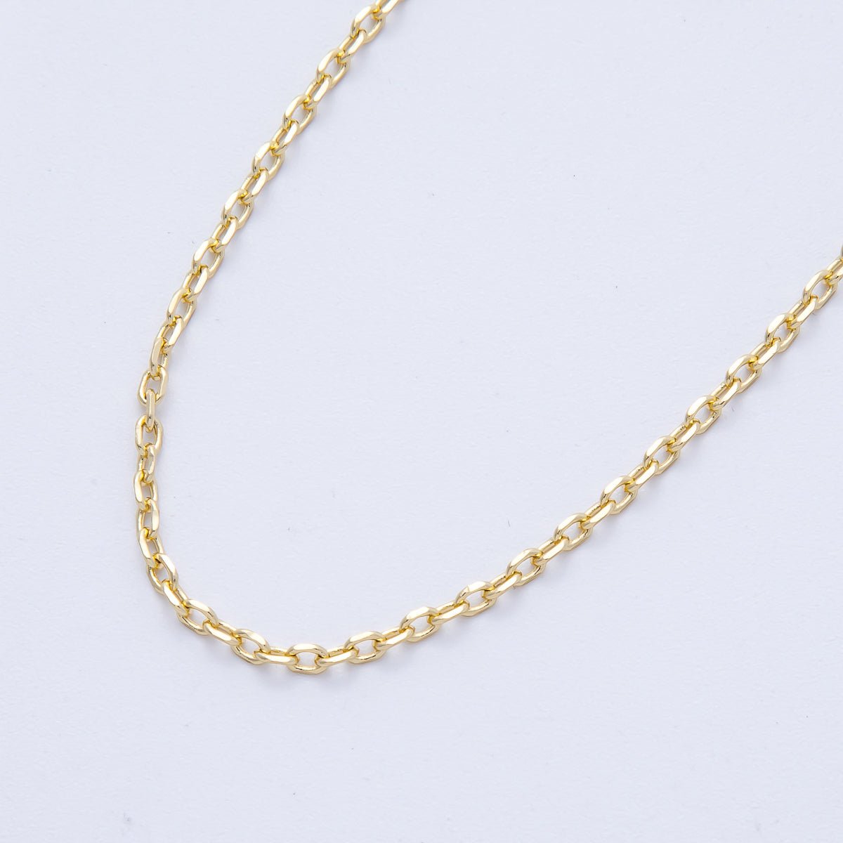 16K Gold Filled 3mm Minimalist Cable Unfinished Chain by Yard | Roll-01845