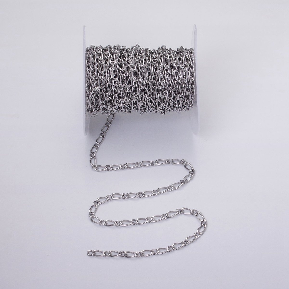 16K Gold Plated 4.3mm Twisted Paperclip Cable Link Unique Unfinished Chain by Yard in Gold &amp; Silver | ROLL-1231 ROLL-1232 Clearance Pricing