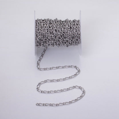 16K Gold Plated 4.3mm Twisted Paperclip Cable Link Unique Unfinished Chain by Yard in Gold &amp; Silver | ROLL-1231 ROLL-1232 Clearance Pricing
