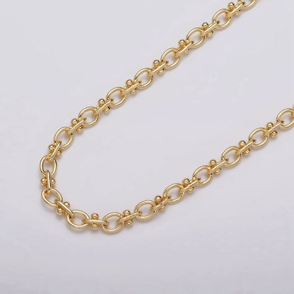 16K Gold Filled 4.5mm Figaro Long and Short Fancy Cable Unfinished Chain in Gold &amp; Silver | ROLL-1179 ROLL-1180 Clearance Pricing