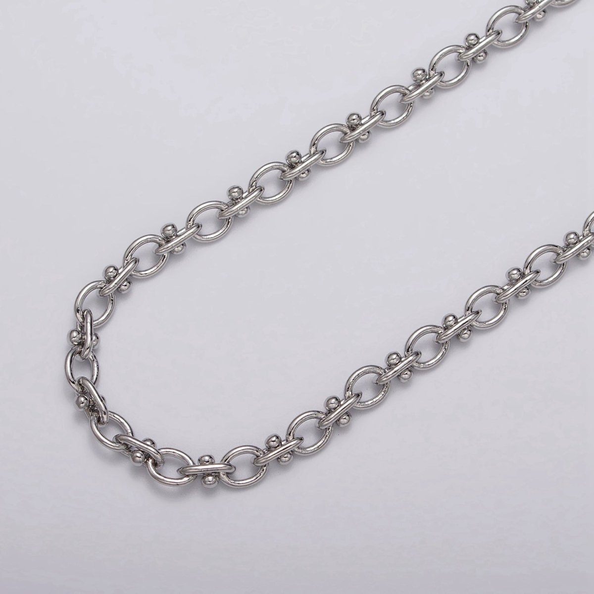 16K Gold Filled 4.5mm Figaro Long and Short Fancy Cable Unfinished Chain in Gold &amp; Silver | ROLL-1179 ROLL-1180 Clearance Pricing