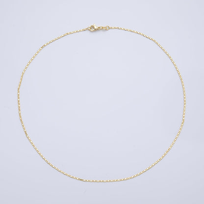 16K Gold Filled 4mm Minimalist Anchor Mariner Chain 18 Inch Necklace | WA-04385