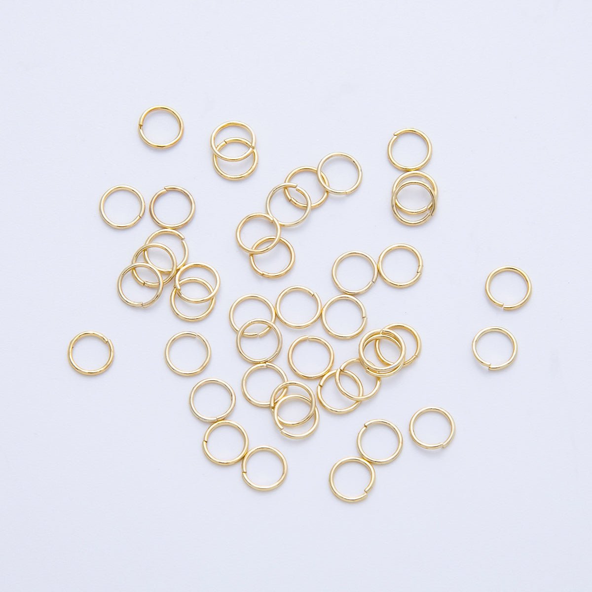 16K Gold Filled 4mm x 0.4mm Minimalist Jump Ring Finding Set by 10 Pieces | Findings-00061