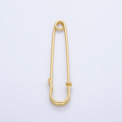 16K Gold Filled 50mm Minimalist Safety Pin Findings | Findings-00067