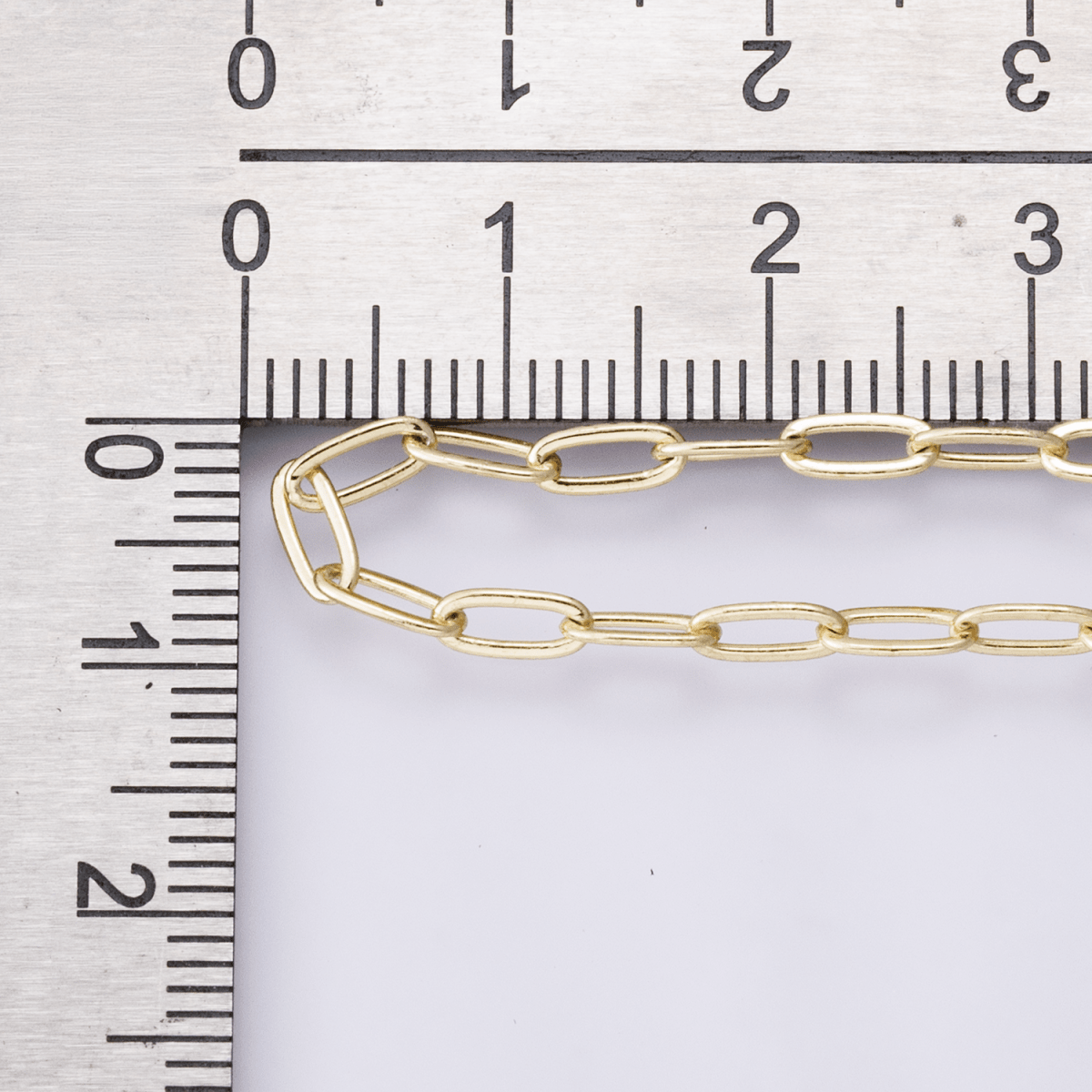 24K Gold Filled 6.2mm x 2.8mm Minimalist Paperclip Unfinished Chain by Yard | Roll-01853