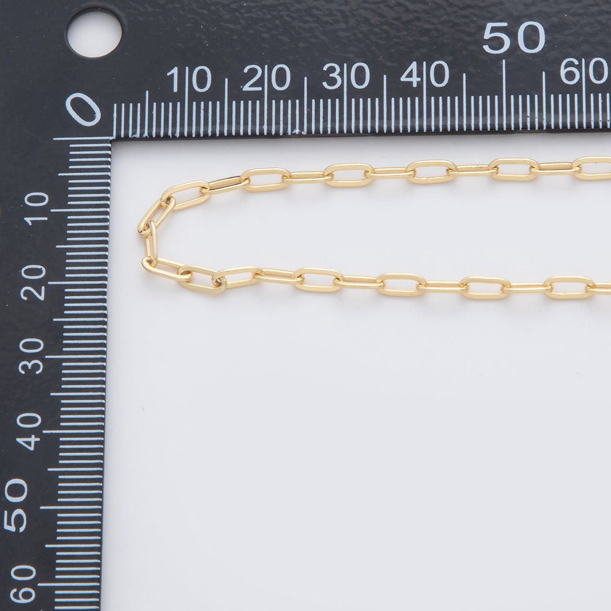 16K Gold Filled 6.5mm Minimalist Paperclip Unfinished Chain by Yard | Roll-1558