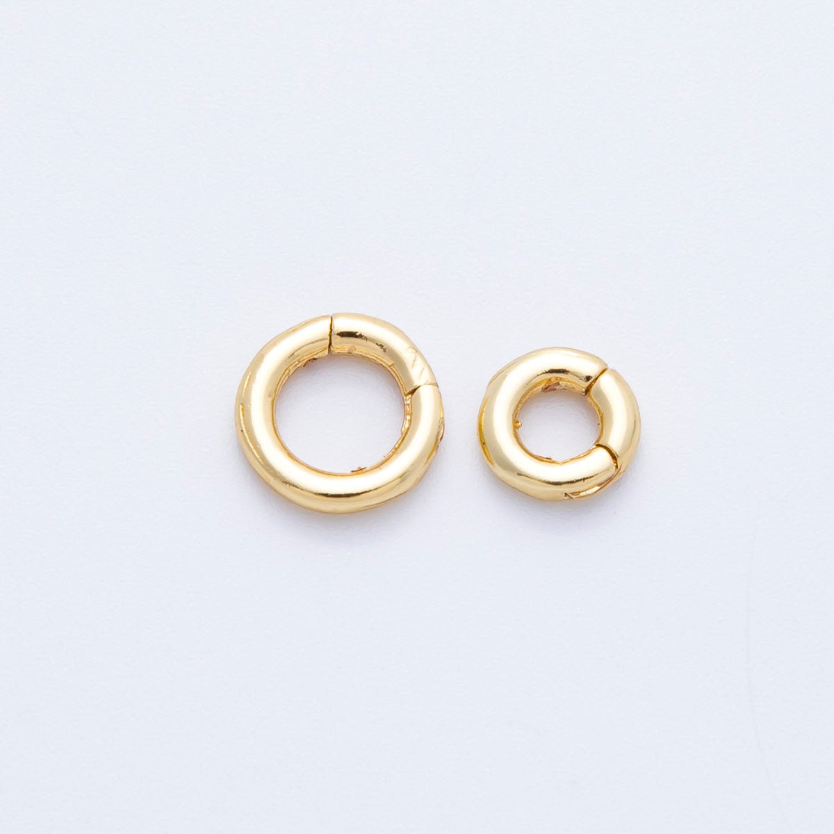 16K Gold Filled 6mm, 8mm Minimalist Pull Round Gate Closure Finding | Findings-00043 Findings-00048