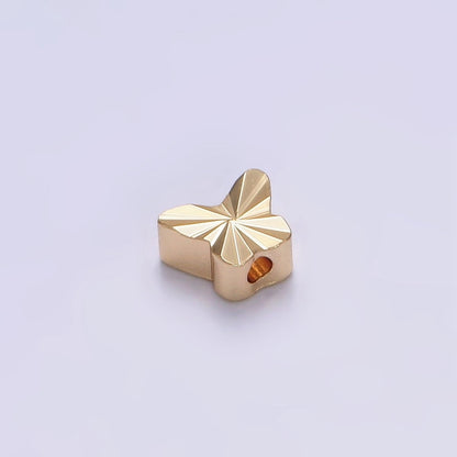 16K Gold Filled 6mm Sunburst Butterfly Mariposa Bead | B-834