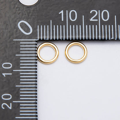 16K Gold Filled 7mm x 1mm Minimalist Jump Ring O Closure Findings | FINDINGS-00135
