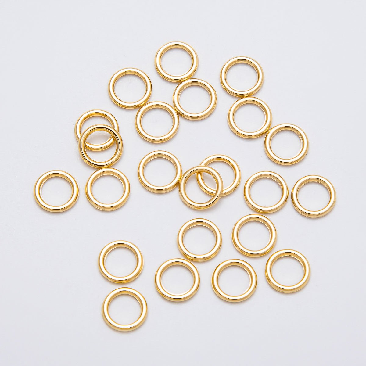 16K Gold Filled 7mm x 1mm Minimalist Jump Ring O Closure Findings | FINDINGS-00135