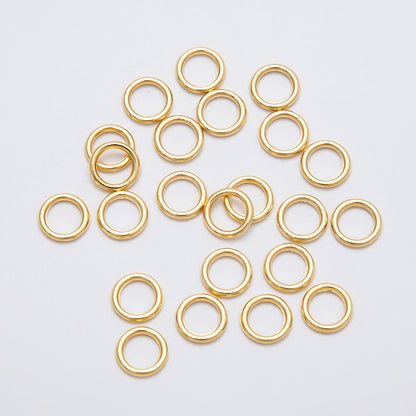 16K Gold Filled 7mm x 1mm Minimalist Jump Ring O Closure Findings | FINDINGS-00135