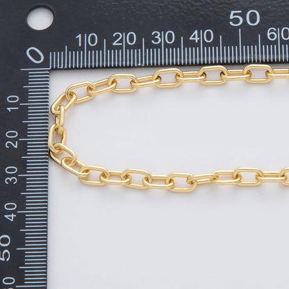 16K Gold Filled 8.3mm Thick Paperclip Link Unfinished Chain by Yard | Roll-1556
