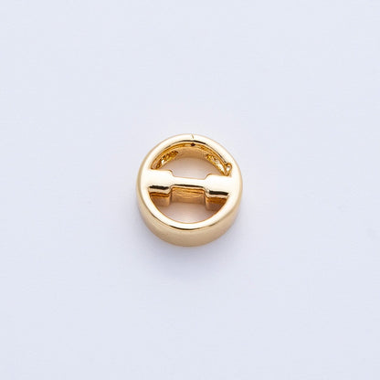 16K Gold Filled 8.5mm Minimalist Greek Initial Alphabet Letter Personalized Bead | AF235 - AF246