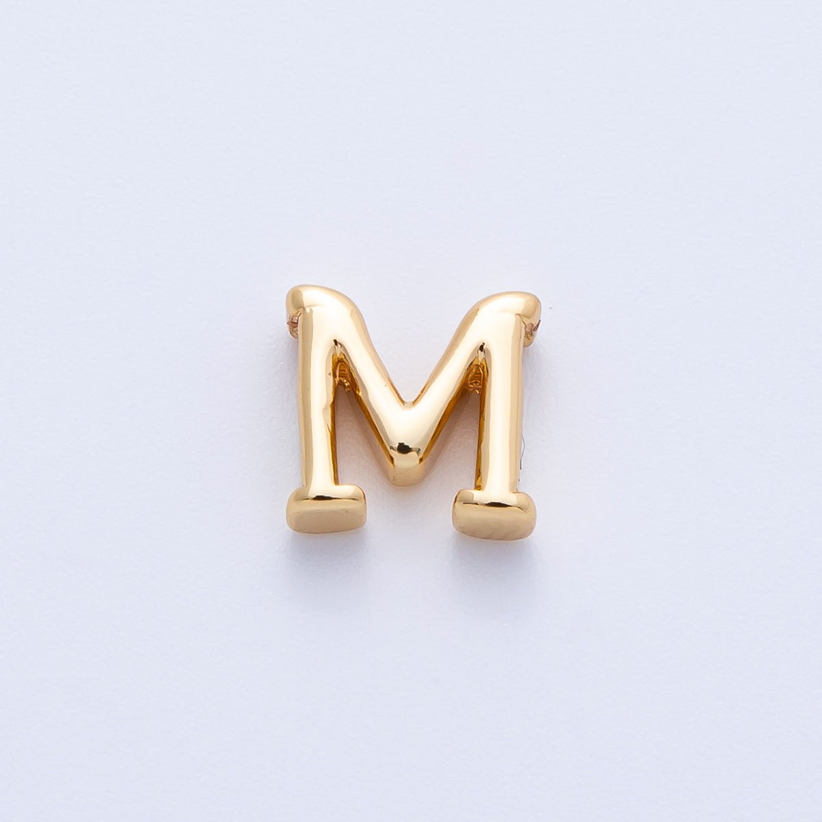 16K Gold Filled 8.5mm Minimalist Greek Initial Alphabet Letter Personalized Bead | AF235 - AF246