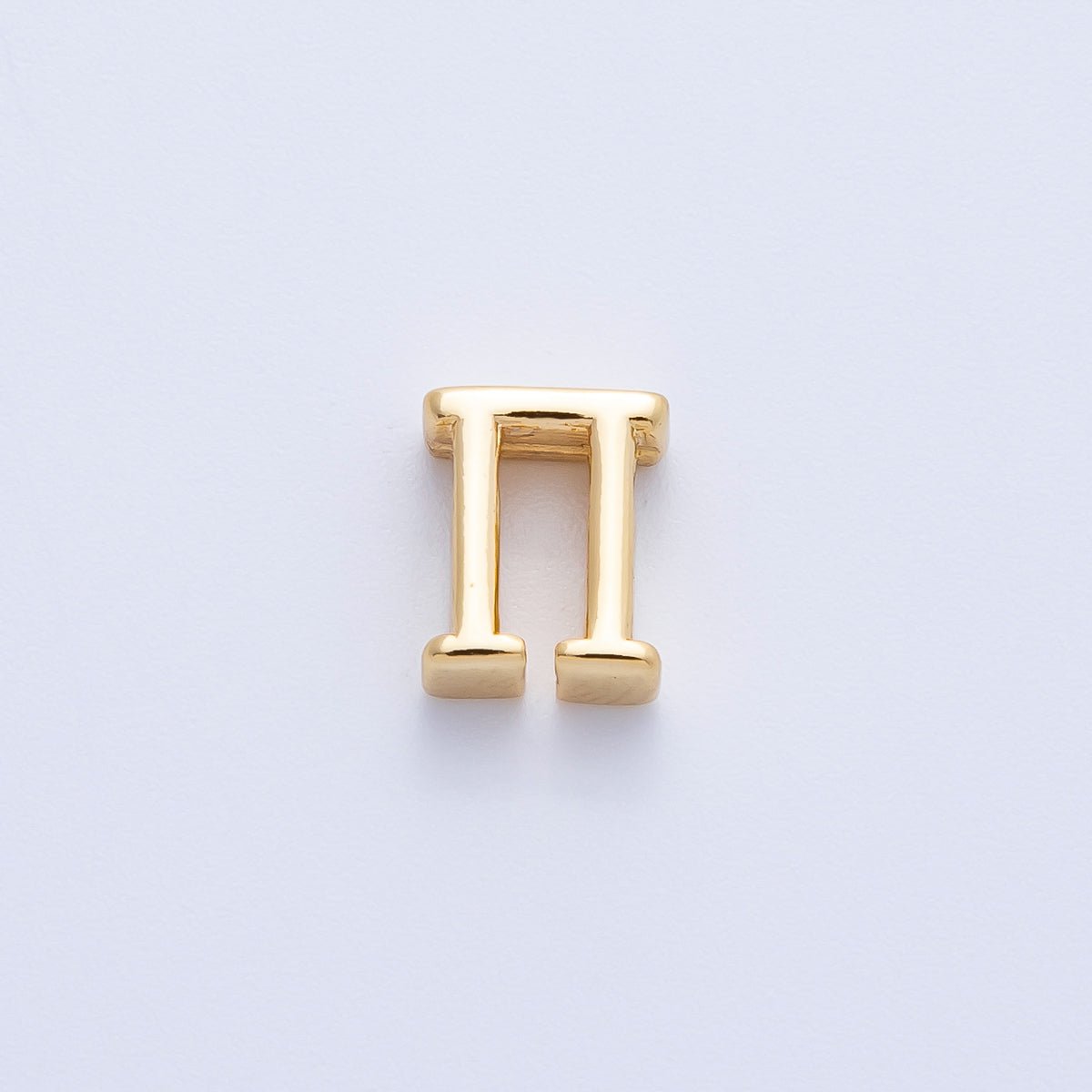 16K Gold Filled 8.5mm Minimalist Greek Initial Alphabet Letter Personalized Bead | AF235 - AF246