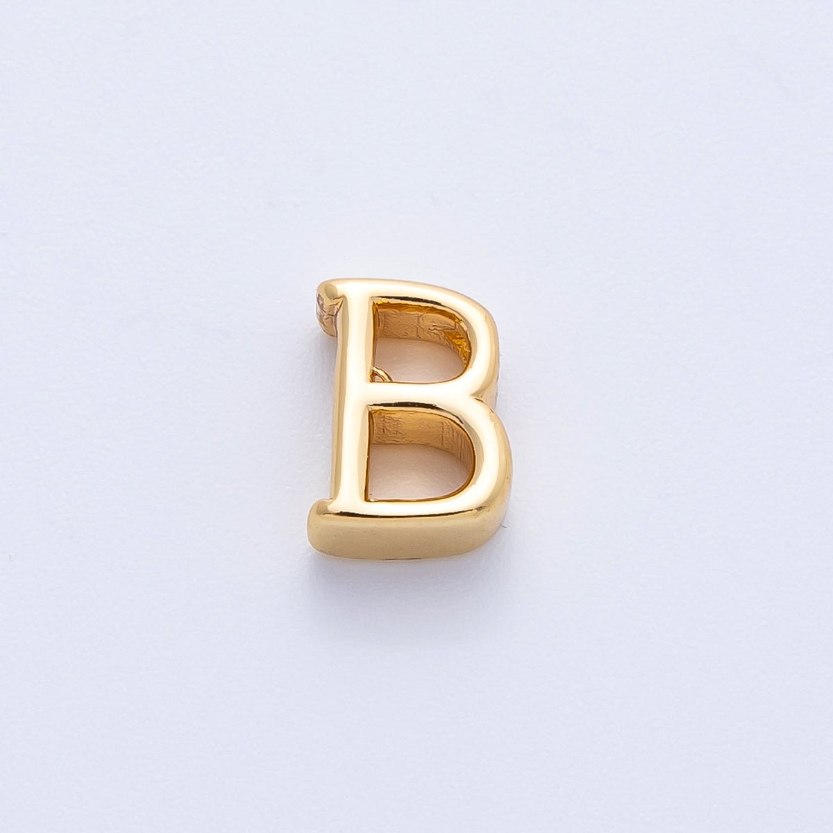 16K Gold Filled 8.5mm Minimalist Greek Initial Alphabet Letter Personalized Bead | AF235 - AF246