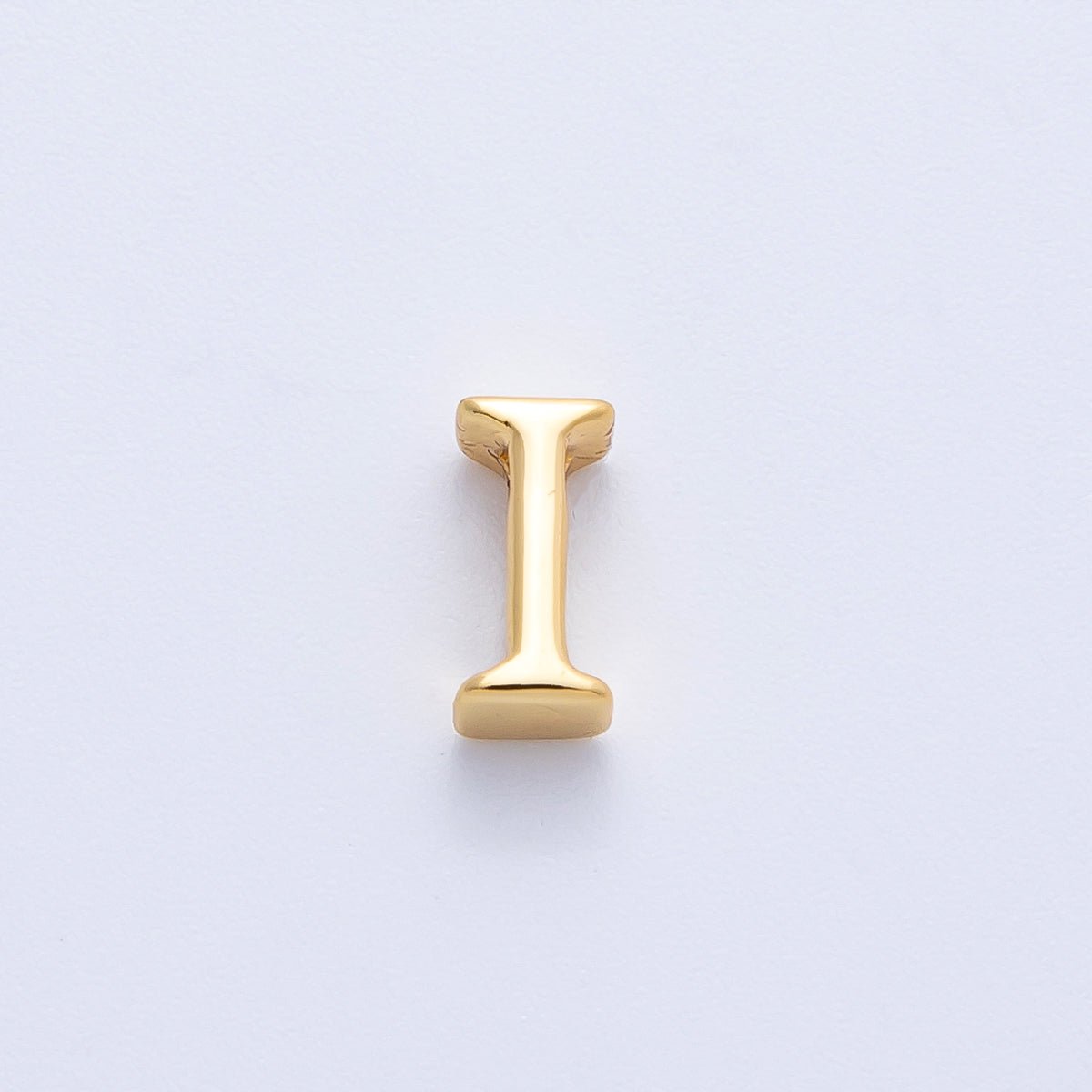 16K Gold Filled 8.5mm Minimalist Greek Initial Alphabet Letter Personalized Bead | AF235 - AF246