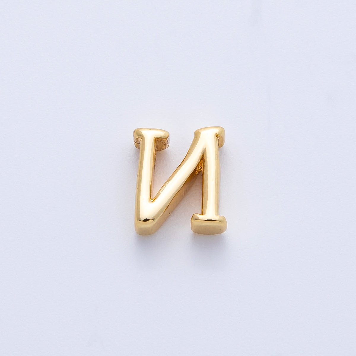 16K Gold Filled 8.5mm Minimalist Greek Initial Alphabet Letter Personalized Bead | AF235 - AF246