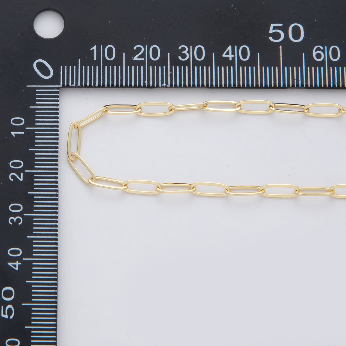 16K Gold Filled 9.5mm Minimalist Thin Paperclip Unfinished Chain by Yard | Roll-1557