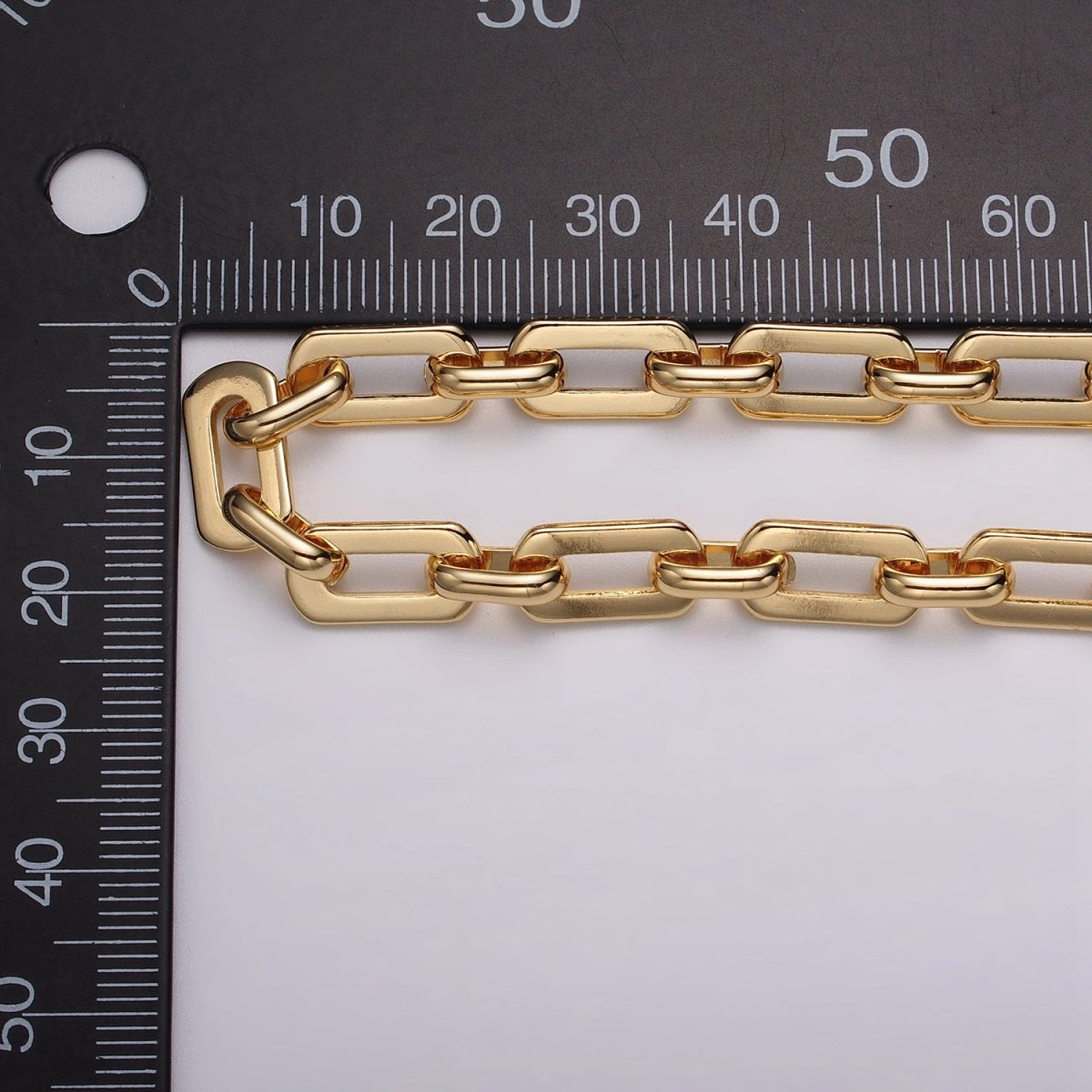 16k Gold Filled Boxy Paperclip 7mm Unfinished Chain in Gold &amp; Silver | ROLL-1153 ROLL-1154 Clearance Pricing