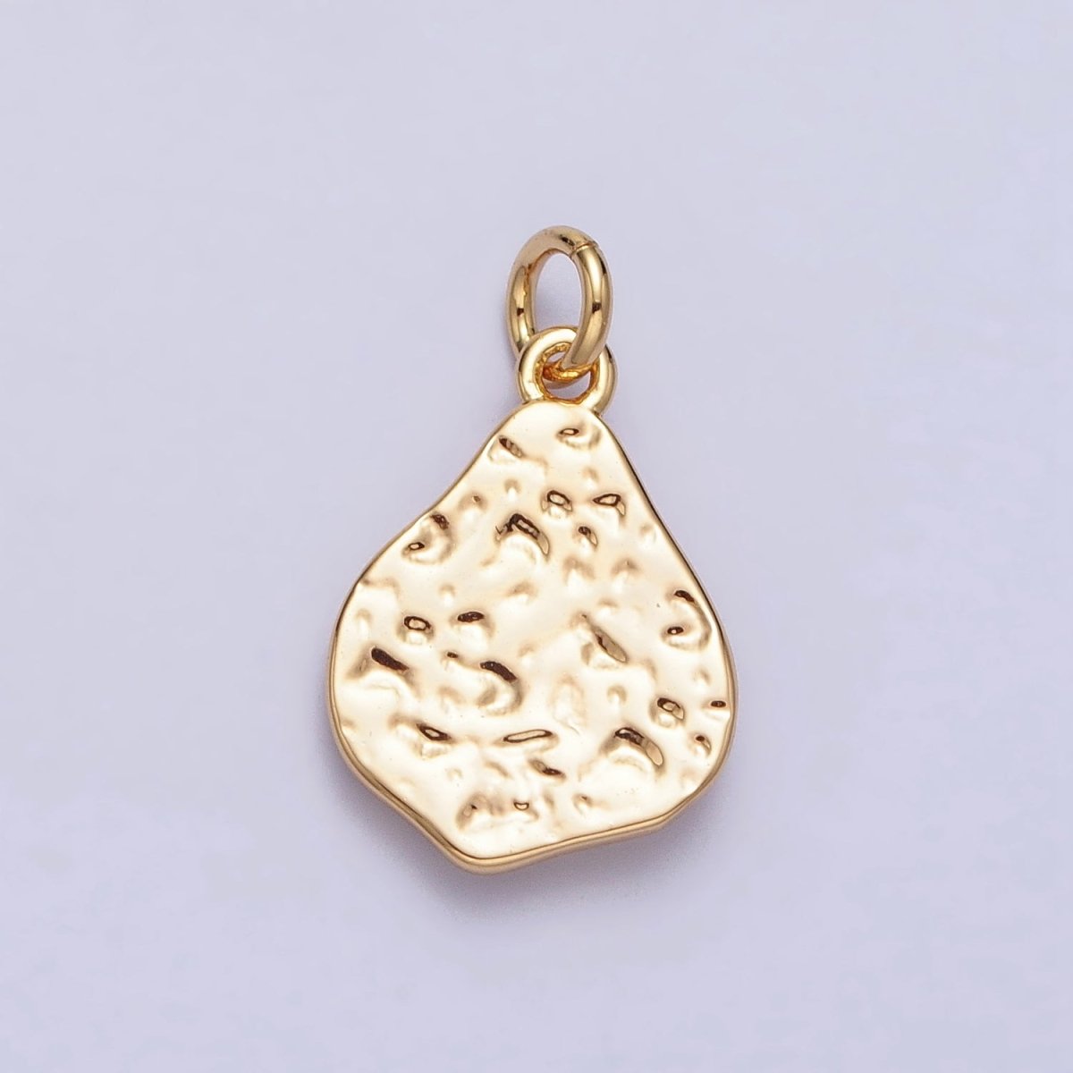 16K Gold Filled Butterfly Micro Paved CZ Abstract Hammered Charm in Gold &amp; Silver | AC296