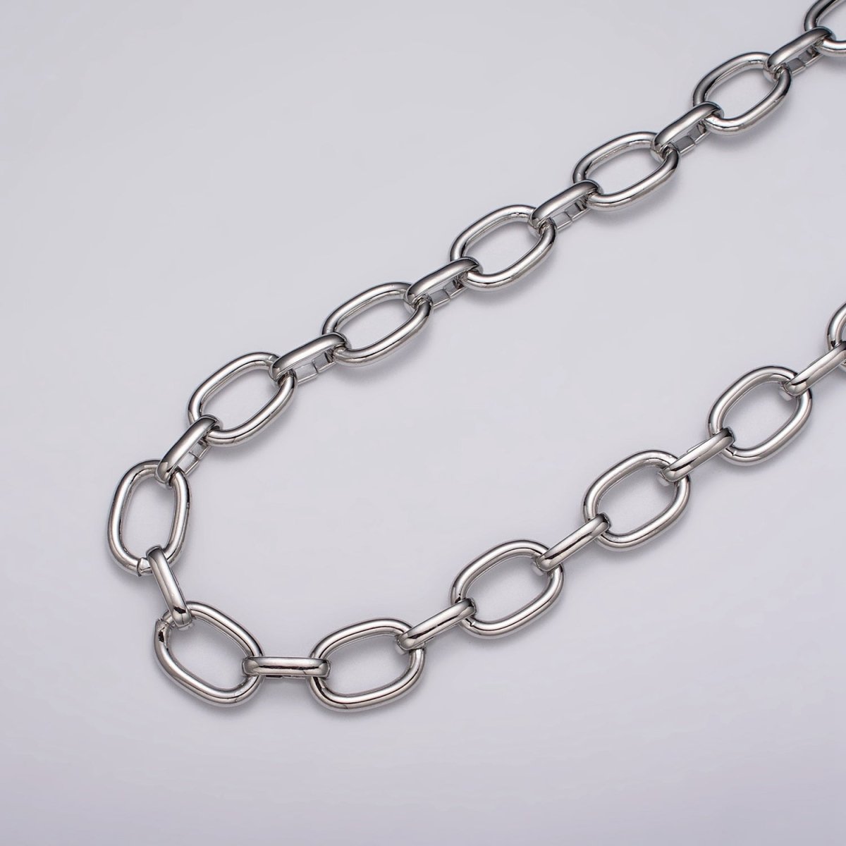 16k Gold Plated Cable Chain Link Unfinished Chain by Yard for Statement Layer Necklace Chain Streetwear Essentials | ROLL-1207 ROLL-1208