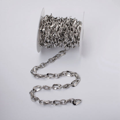 16k Gold Plated Cable Geometric Twist Link Unfinished Chain in Gold &amp; Silver | ROLL-1157 ROLL-1158 Clearance Pricing