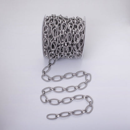 16k Gold Filled Chain by Yard Rope Oval Cable Chain Unfinished Chain Wholesale Chunky Chain Large Oval Link Chain | ROLL-1319 ROLL-1320
