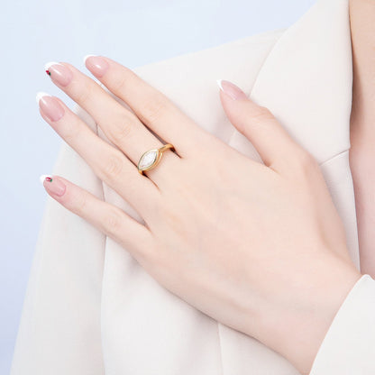 16K Gold Filled Clear CZ Marquise Bezel Ring in Gold &amp; Silver | Rings-00299 Rings-00300