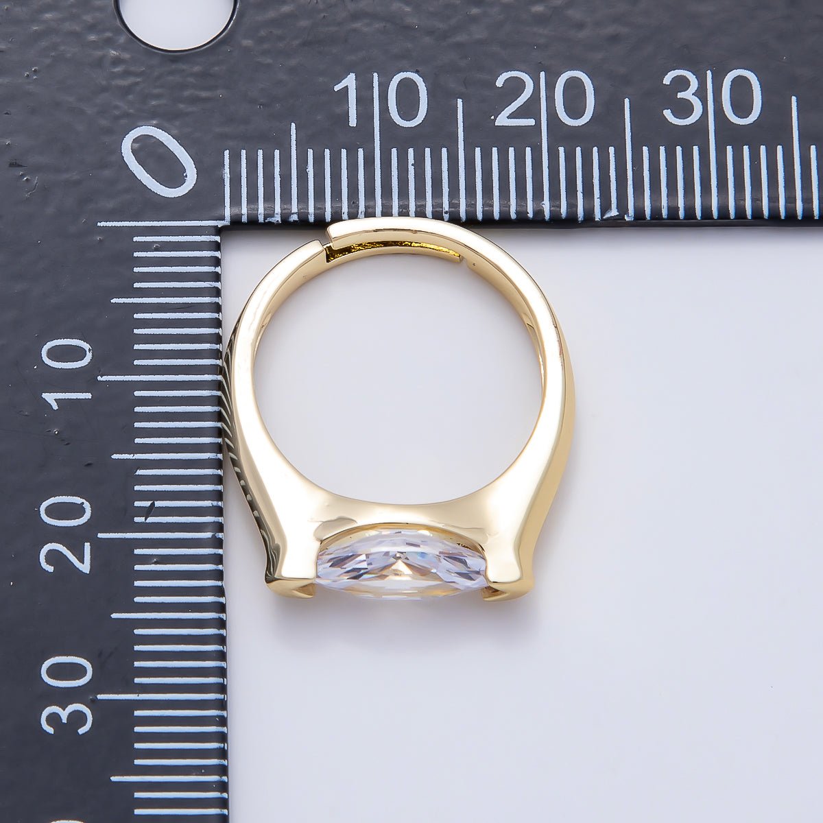 16K Gold Filled Clear CZ Marquise Prong Ring in Gold &amp; Silver | Rings-00297 Rings-00298