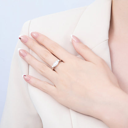 16K Gold Filled Clear CZ Marquise Prong Ring in Gold &amp; Silver | Rings-00297 Rings-00298