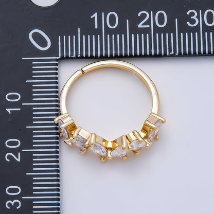 16K Gold Filled Clear CZ Multi Cluster Ring in Gold &amp; Silver | Rings-00151 Rings-00152
