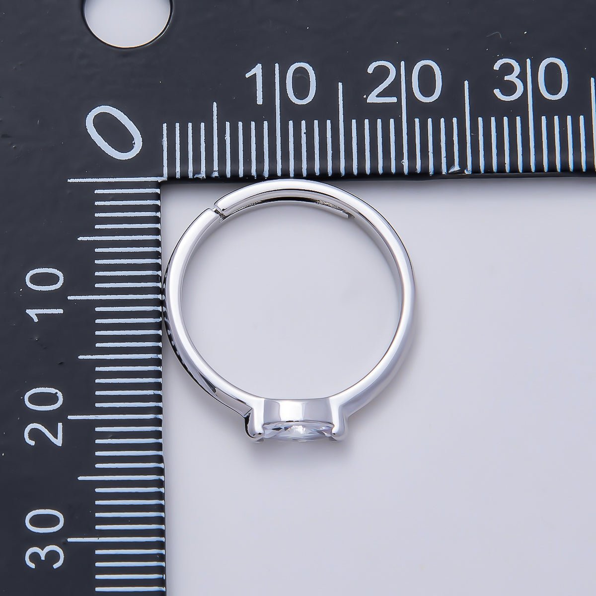 16K Gold Filled Clear Marquise CZ Minimalist Bezel Adjustable Ring in Gold &amp; Silver | Rings-00161 Rings-00162