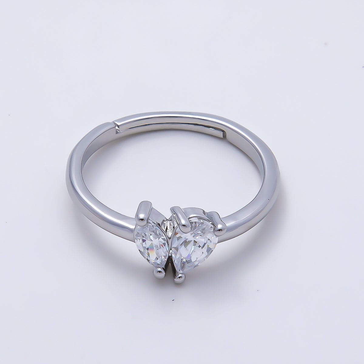 16K Gold Filled Clear Marquise Teardrop CZ Solitaire Ring in Gold &amp; Silver | Rings-00159 Rings-00160