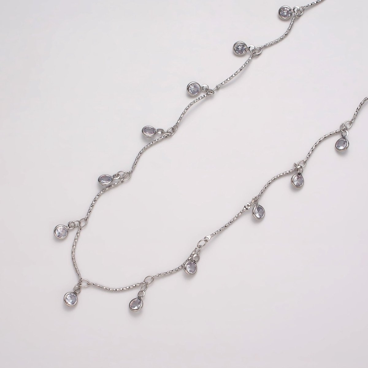 16K Gold Filled Clear Round Drop Textured Designed Unfinished Chain in Gold &amp; Silver | ROLL-1363 ROLL-1364 Clearance Pricing
