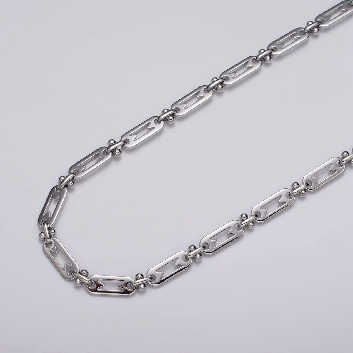 16k Gold Filled Figaro Long and Short Fancy 5mm Unfinished Chain in Gold &amp; Silver | ROLL-1163 ROLL-1164 Clearance Pricing