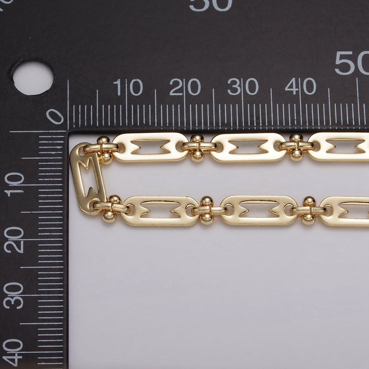 16k Gold Filled Figaro Long and Short Fancy 5mm Unfinished Chain in Gold &amp; Silver | ROLL-1163 ROLL-1164 Clearance Pricing