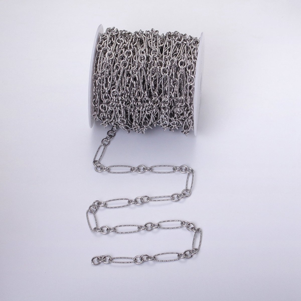 16K Gold Filled Figaro Long and Short Fancy Unfinished Chain by Yard in Gold &amp; Silver | ROLL-1215 ROLL-1216 Clearance Pricing
